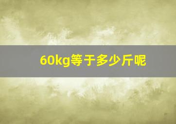 60kg等于多少斤呢