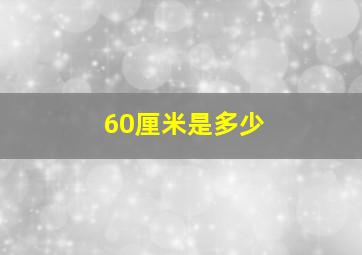 60厘米是多少