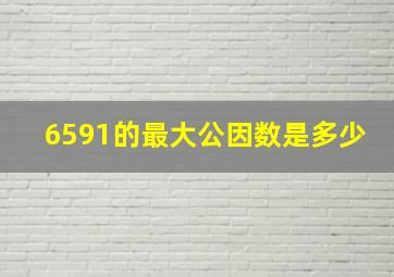 6591的最大公因数是多少