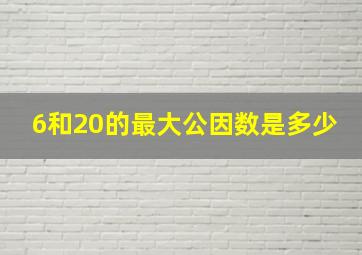 6和20的最大公因数是多少