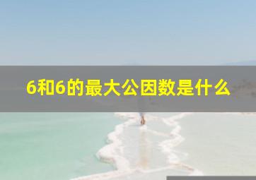 6和6的最大公因数是什么