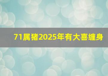 71属猪2025年有大喜缠身