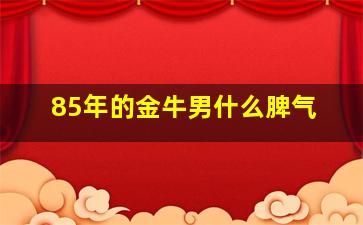 85年的金牛男什么脾气