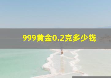 999黄金0.2克多少钱