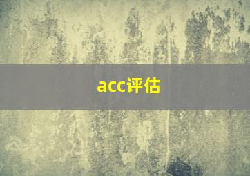 acc评估