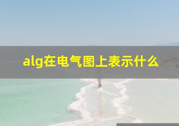 alg在电气图上表示什么