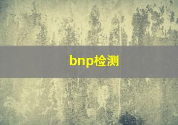 bnp检测