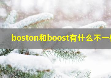 boston和boost有什么不一样