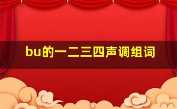 bu的一二三四声调组词