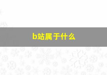 b站属于什么