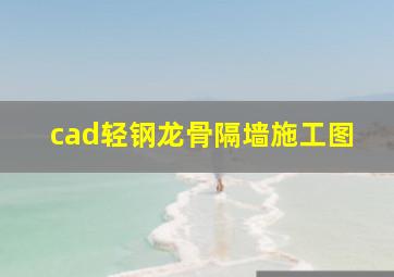 cad轻钢龙骨隔墙施工图