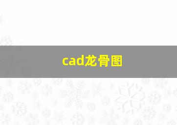 cad龙骨图