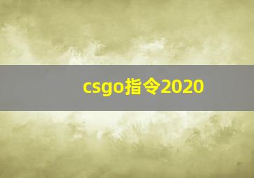 csgo指令2020