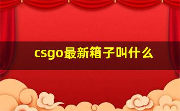 csgo最新箱子叫什么