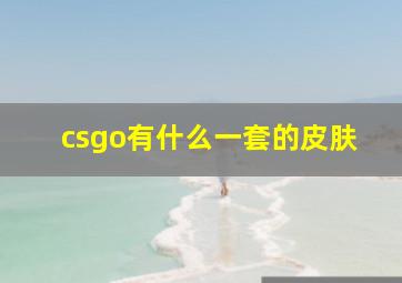 csgo有什么一套的皮肤