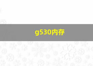 g530内存