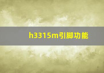 h3315m引脚功能