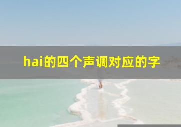 hai的四个声调对应的字