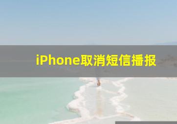 iPhone取消短信播报