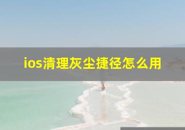 ios清理灰尘捷径怎么用