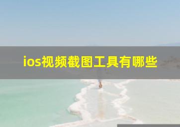 ios视频截图工具有哪些