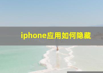 iphone应用如何隐藏