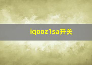 iqooz1sa开关