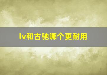 lv和古驰哪个更耐用