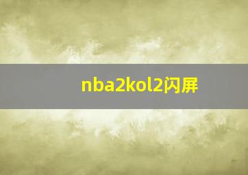 nba2kol2闪屏