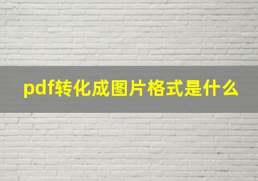 pdf转化成图片格式是什么