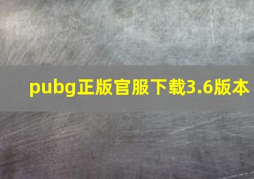 pubg正版官服下载3.6版本