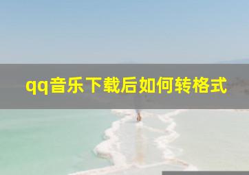 qq音乐下载后如何转格式