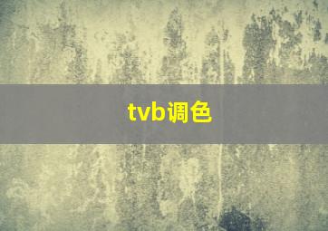 tvb调色