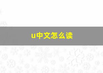 u中文怎么读