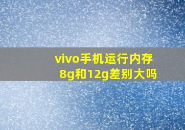 vivo手机运行内存8g和12g差别大吗