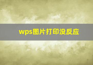 wps图片打印没反应