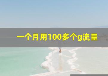 一个月用100多个g流量