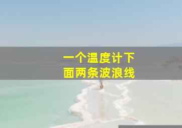 一个温度计下面两条波浪线