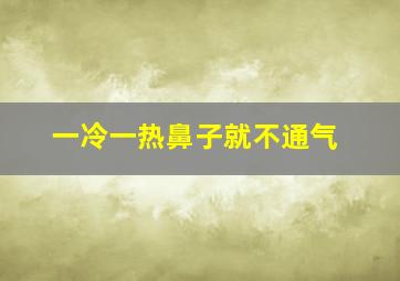 一冷一热鼻子就不通气