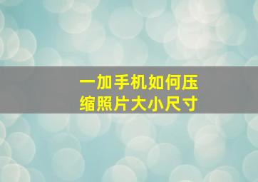 一加手机如何压缩照片大小尺寸