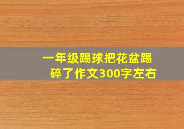 一年级踢球把花盆踢碎了作文300字左右