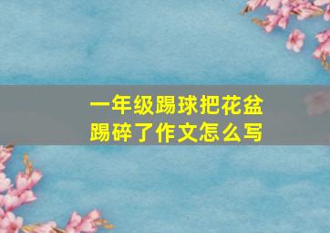 一年级踢球把花盆踢碎了作文怎么写