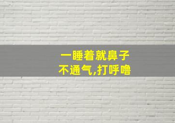 一睡着就鼻子不通气,打呼噜