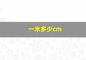 一米多少cm