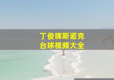 丁俊晖斯诺克台球视频大全