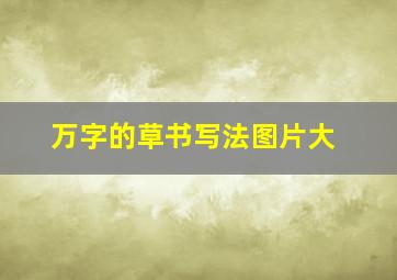 万字的草书写法图片大