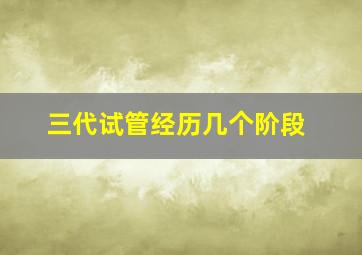 三代试管经历几个阶段