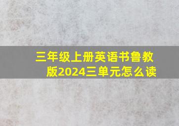 三年级上册英语书鲁教版2024三单元怎么读