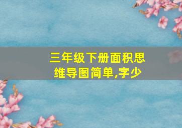 三年级下册面积思维导图简单,字少