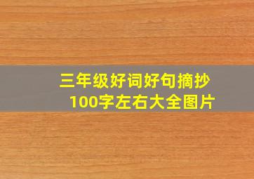 三年级好词好句摘抄100字左右大全图片